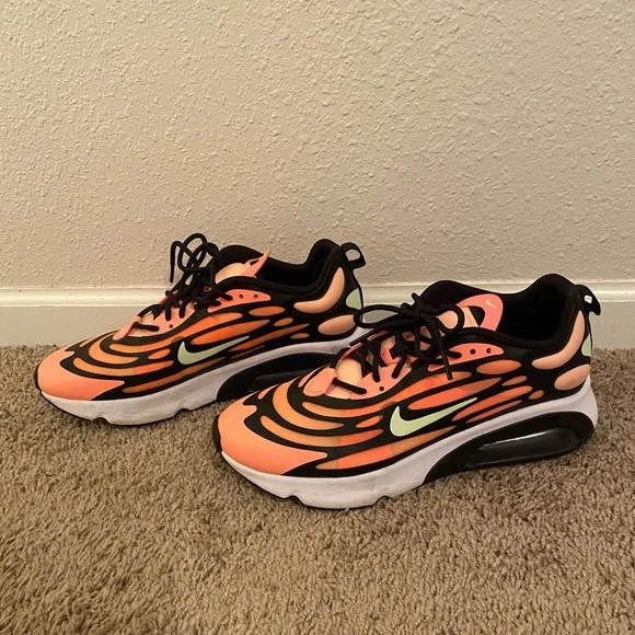 Nike Air Max, Women’s size orange, tangerine, green, black